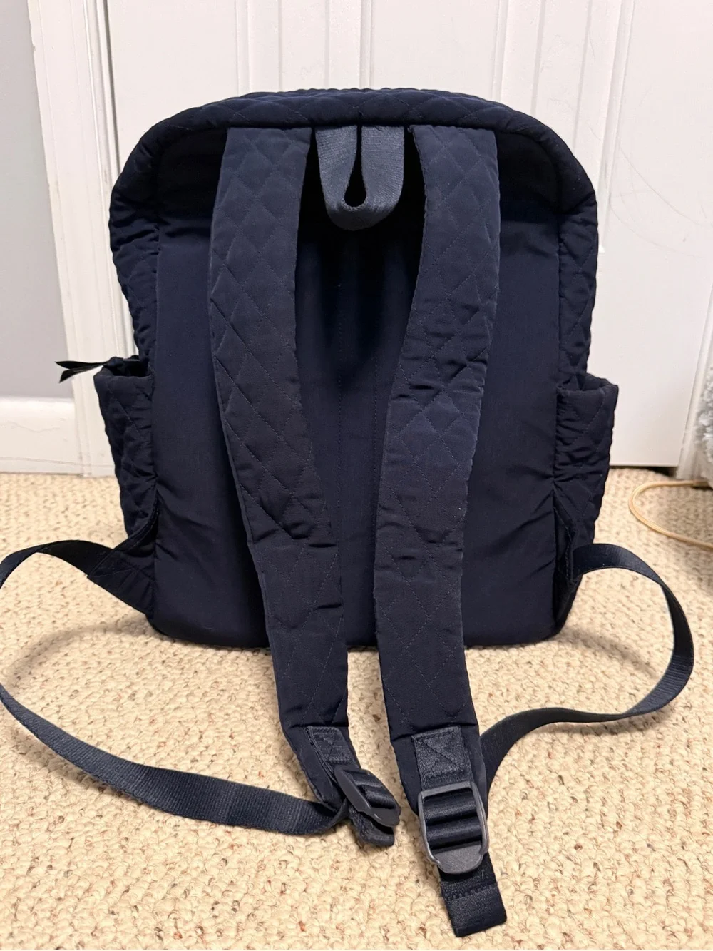 Vera Bradley Essentials Backpack Navy Quilted Travel Work School Bag